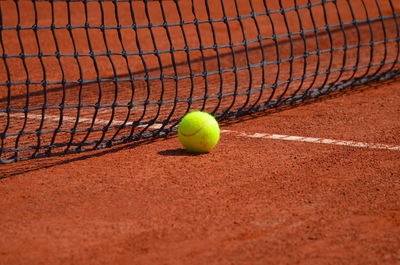 Close-up of ball on court