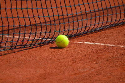 Close-up of ball on court