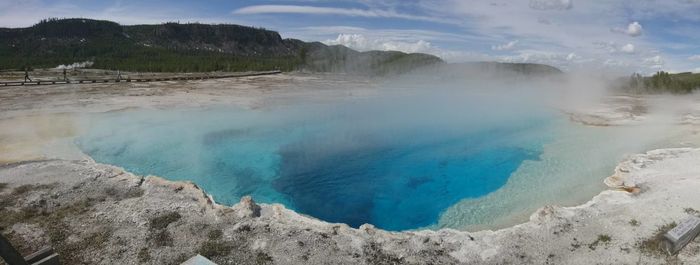 Panoramic view of beach