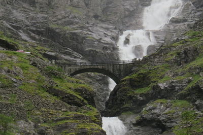 Scenic view of waterfall