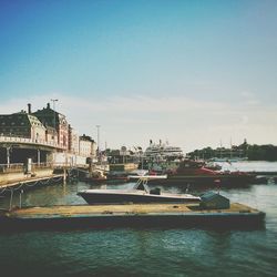 Boats in river