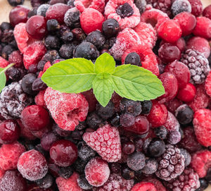 Full frame shot of strawberries