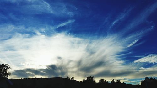 Low angle view of cloudy sky