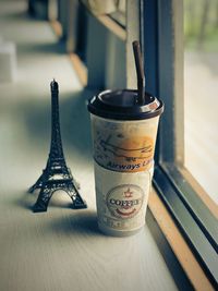 Close-up of coffee on table