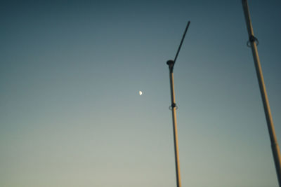 Low angle view of street light against clear sky