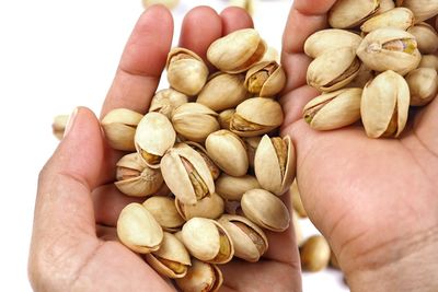 Close-up of hand holding bread