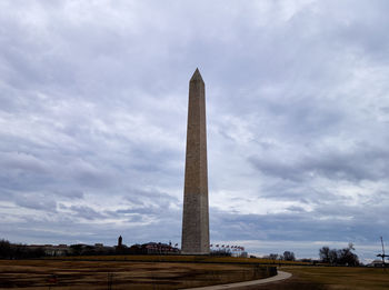 Low angle view of washington monument