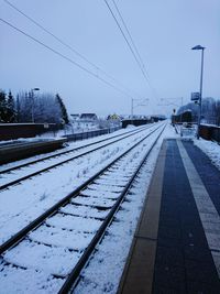 Railroad tracks in winter