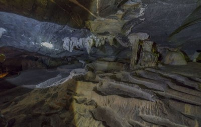 Rock formations in cave