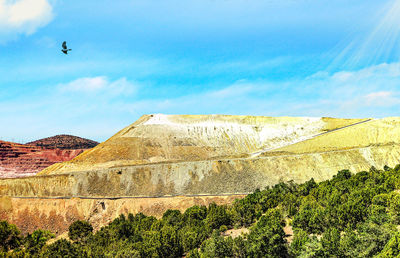 Scenic view of landscape against cloudy sky