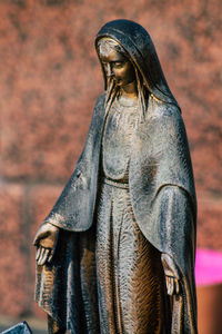 Close-up of statue against blurred background