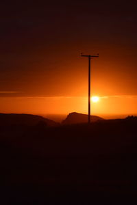 Sunset over landscape