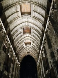 Low angle view of ceiling of cathedral