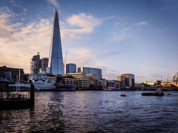 View of buildings at waterfront