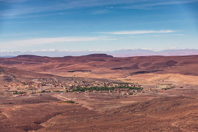 Scenic view of desert against sky