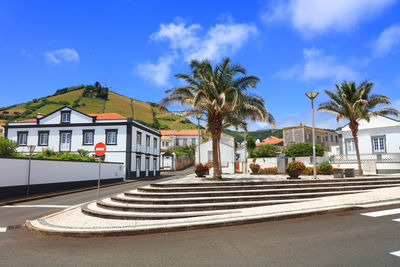 View of building against blue sky