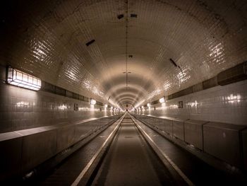 Empty illuminated tunnel