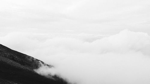 Low angle view of mountain against sky