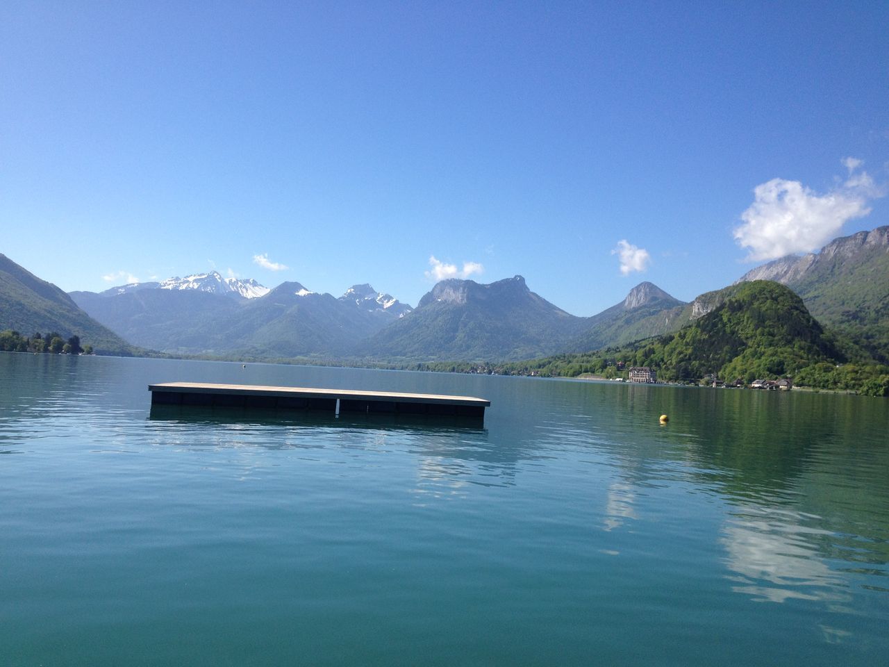 mountain, mountain range, water, lake, tranquil scene, scenics, waterfront, tranquility, beauty in nature, blue, reflection, nature, sky, idyllic, clear sky, non-urban scene, river, rippled, day, calm