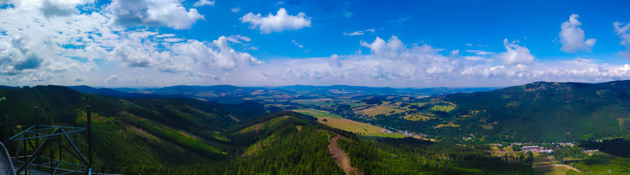 Panoramic view of landscape against sky