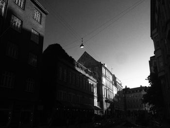 Low angle view of buildings in city