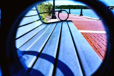 High angle view of wall