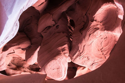 Low angle view of rock formation