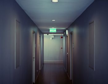 Interior of illuminated building