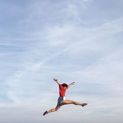 Man jumping in sky