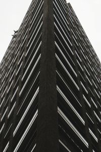 Low angle view of modern building against clear sky