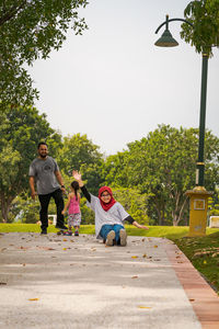 People walking on street