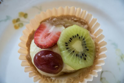 Close-up of cupcakes on plate