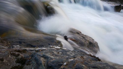 Scenic view of waterfall