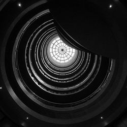 Low angle view of spiral staircase