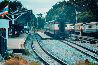 Train at railroad station