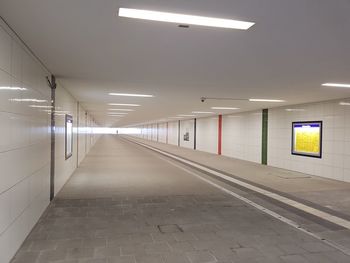 View of empty subway