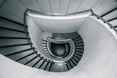 Low angle view of spiral staircase