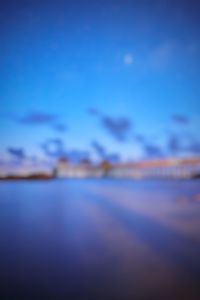 Defocused image of sea against sky