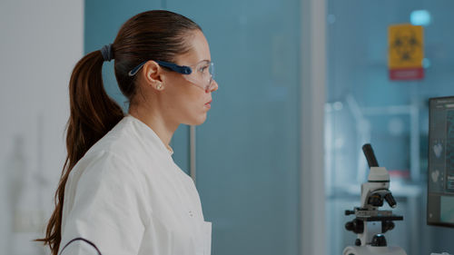 Female scientist in laboratory