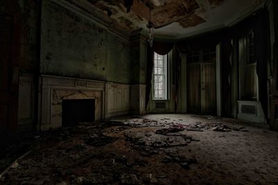 Interior of abandoned building