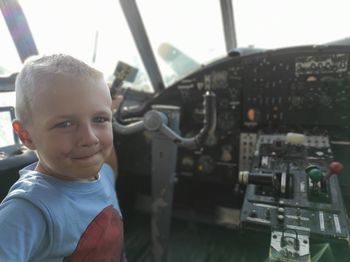 Portrait of boy smiling