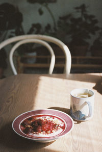 Fruit soup in bowl