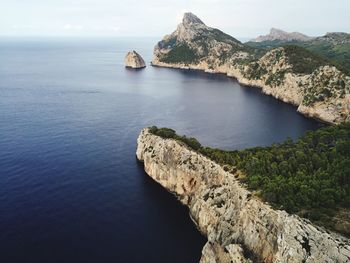 High angle view of sea