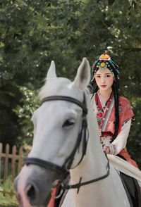 Close-up of horse standing outdoors