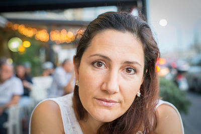 Close-up portrait of woman