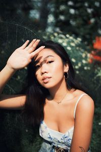 Portrait of a beautiful young woman