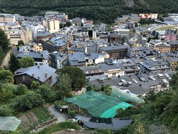 High angle view of townscape