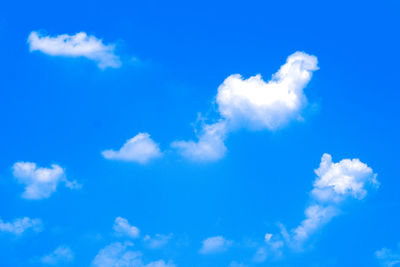 Low angle view of clouds in blue sky