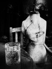 Close-up of jar on table