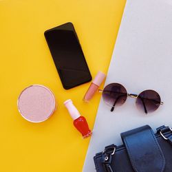 High angle view of sunglasses on table